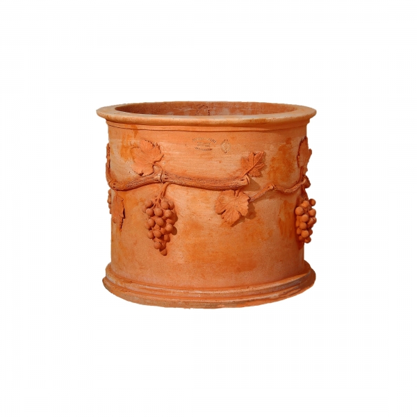 Cylinder Terracotta mit Dekor